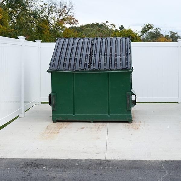 pricing for commercial dumpsters is based upon the size of the dumpster and the frequency of emptying